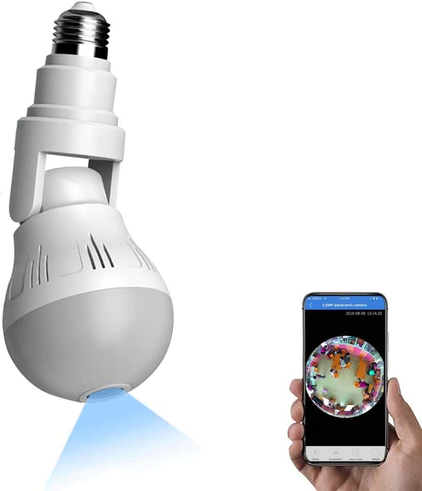 telecamera di sorveglianza a lampadina - 
 Telecamera Wi-Fi Smart Bulb